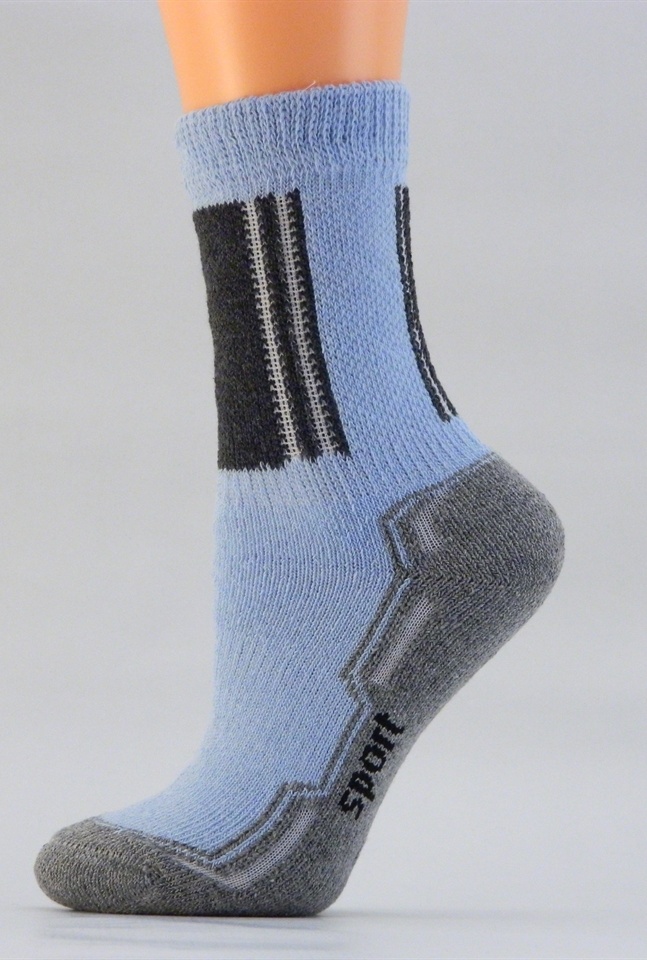 Dětské sportovní ponožky Benet D028  modro - šedá, vel. vel. 20 (30) -21(32)